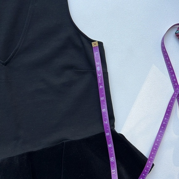 J Crew‎ Velvet Peplum Black Top small holiday office sophisticated structured - Picture 5 of 6